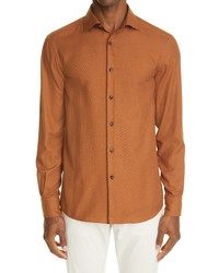 Ermenegildo Zegna Cashco Cotton Cashmere Button Up Shirt