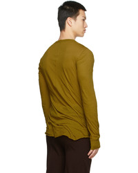 Rick Owens Green Basic Long Sleeve T Shirt