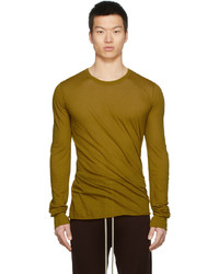 Rick Owens Green Basic Long Sleeve T Shirt