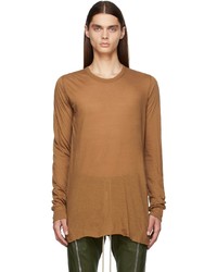 Rick Owens Tan Basic Long Sleeve T Shirt