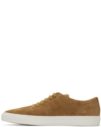 Common Projects Brown Suede New Court Low Sneakers