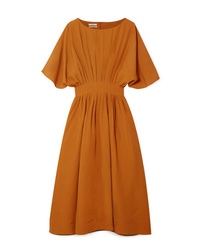 Co Pleated Broadcloth Midi Dress