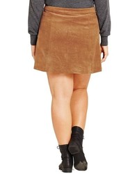 City Chic Plus Size Miss Mod Button Front Miniskirt