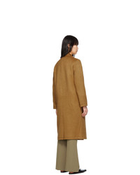The Loom Tan Mohair And Wool Double Coat