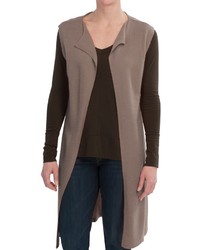 Brodie Long Cashmere Cardigan Sweater Short Sleeve