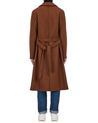 AMI Alexandre Mattiussi Wool Blend Belted Trench Coat