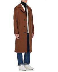 AMI Alexandre Mattiussi Wool Blend Belted Trench Coat