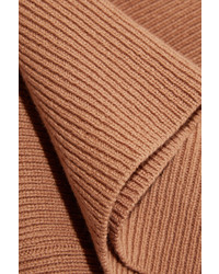 Petar Petrov Ribbed Cashmere Sweater Brown
