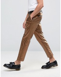 Asos Skinny Smart Pants In Bright Bronze