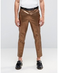 Asos Skinny Smart Pants In Bright Bronze