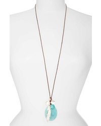Chan Luu Leather Cord Pendant Necklace