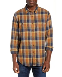 Tobacco Plaid Flannel Long Sleeve Shirt