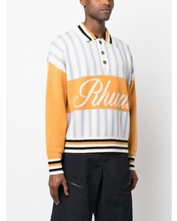Rhude Amber Knit Rugby Polo Shirt