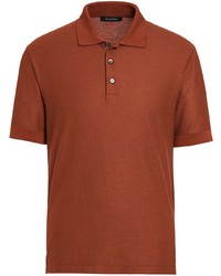 Ermenegildo Zegna Cotton Silk Polo Shirt