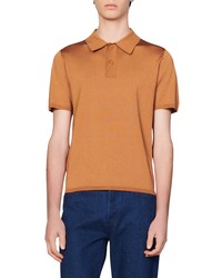 Sandro Pablo Polo Sweater In Brick Red At Nordstrom