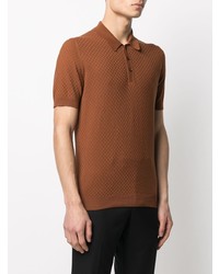 Tagliatore Patterned Knitted Polo Shirt
