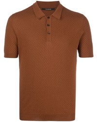 Tagliatore Patterned Knitted Polo Shirt