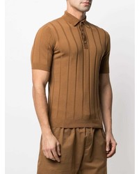 Lardini Stripe Pattern Cotton Polo Shirt