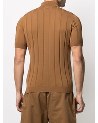Lardini Stripe Pattern Cotton Polo Shirt