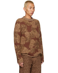 ERL Brown Jacquard Sweater