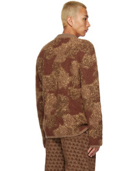 ERL Brown Jacquard Sweater