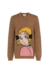 Gucci Manga Girl Intarsia Wool Jumper