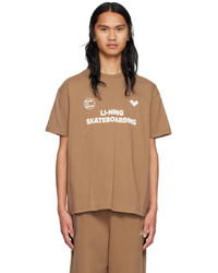 Li-Ning Brown Skateboard T Shirt