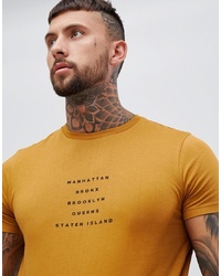 ASOS DESIGN T Shirt With City List Print