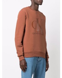 Calvin Klein Jeans Logo Embossed Crew Neck Sweatshirt