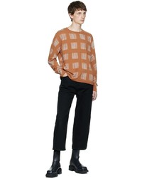 Eckhaus Latta Brown Lapped Long Sleeve T Shirt