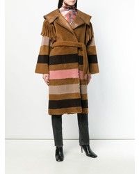 Blancha Striped Patterned Loose Coat