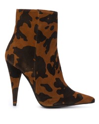 Tobacco Print Suede Ankle Boots