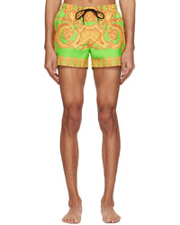 Versace Underwear Green New Heritage Swim Shorts