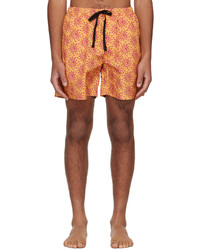 DOUBLE RAINBOUU Orange The Sun Swim Shorts