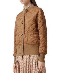 Burberry Nairn Quilt Front Logo Jacquard Sweater Jacket