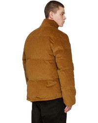 Ps By Paul Smith Tan Corduroy Padded Jacket