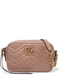 Gucci Gg Marmont Camera Mini Quilted Leather Shoulder Bag Blush