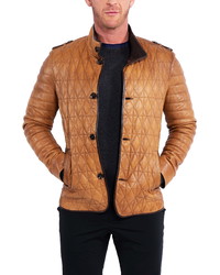 Maceoo Quilted Leather Field Jacket