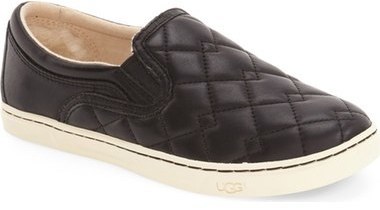 tan quilted slip on sneakers