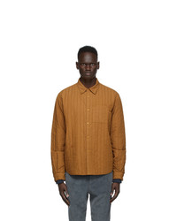 Kenzo Brown Quilted Shirt Jacket