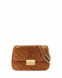 Tobacco Quilted Suede Bag
