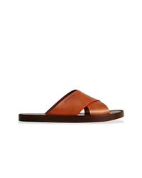 Burberry Contrast Detail Leather Sandals