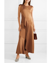 Sies Marjan Zariah Draped Satin Crepe Maxi Dress