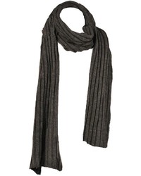 Black Rivet Solid Knit Scarf