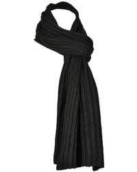 Black Rivet Solid Knit Scarf