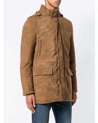 Eleventy Hooded Suede Coat