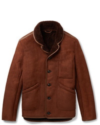 YMC Leather Trimmed Shearling Jacket