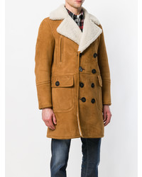 DSQUARED2 Shearling Double Breasted Coat