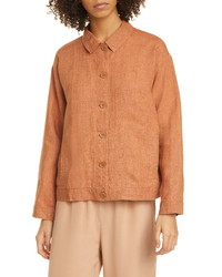 Eileen Fisher Classic Collar Organic Linen Jacket