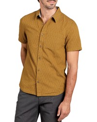 Toad&Co Harris Stripe Short Sleeve Organic Cotton Button Up Shirt